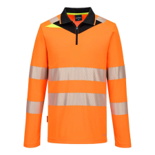 Portwest DX4 Hi-Vis cipzáras póló L/S munkaruha
