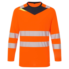 Portwest DX4 Hi-Vis hosszú ujjú póló L/S Orange/Black S