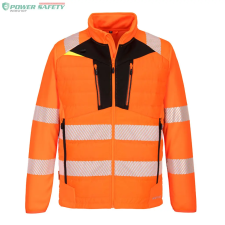 Portwest DX4 Hi-Vis Hybrid Baffle kabát - Narancs/Fekete láthatósági ruházat