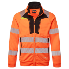 Portwest DX4 Hi-Vis kapucnis cipzáras pulóver Orange/Black XXL
