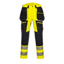 Portwest DX4 Hi-Vis nadrág lezippzározható lengőzsebbel munkaruha