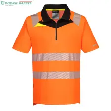 Portwest DX4 Hi-Vis póló S/S - Narancs/Fekete láthatósági ruházat