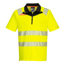 Portwest DX4 Hi-Vis póló S/S Yellow/Black M láthatósági ruházat