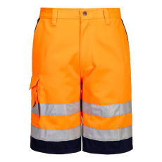 Portwest E043 Hi-Vis rövidnadrág narancs-tengerészkék