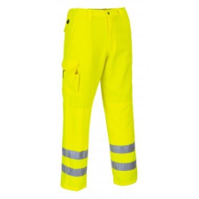 Portwest E046 - Hi-Vis Combat nadrág, hosszított - sárga láthatósági ruházat