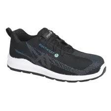 Portwest Eco Fly Composite Trainer S1PS SR FO Black/Blue 45 munkavédelmi cipő
