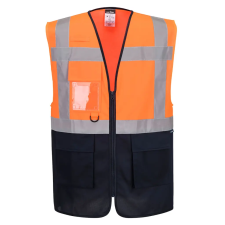 Portwest ES076ONR4XL Portwest ES1 Essential Hi-Vis kontraszt cipzáras vezetői mellény láthatósági ruházat