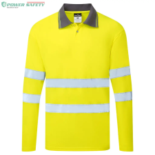 Portwest ES1 Essential Hi-Vis galléros póló hosszú ujjú - Sárga láthatósági ruházat