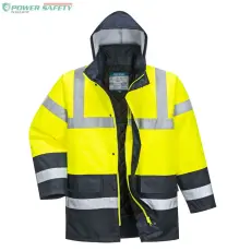 Portwest ES1 Essential Hi-Vis kéttónusú téli Traffic kabát - Sárga/Navy