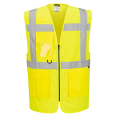 Portwest ES476YERXXL Portwest ES1 Essential Hi-Vis cipzáras vezetői mellény
