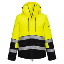 Portwest EV4 jólláthatósági télikabát Yellow/Black XXL láthatósági ruházat