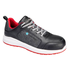 Portwest FC07 FX2 Eco Composite Trainer Védőcipő S3S SR (fekete/piros, 42)