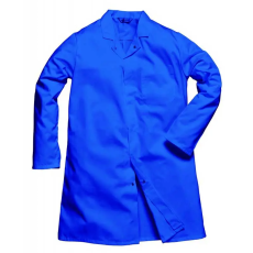 Portwest Férfi élelmiszeripari köpeny, 1 zsebbel (royal kék, L)