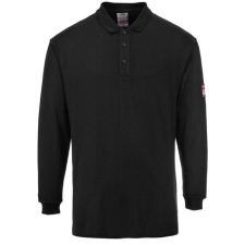 Portwest FR10 Lángálló és antisztatikus teniszpóló fekete munkaruha