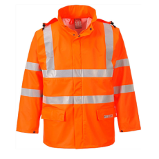 Portwest FR41 Sealtex™ FR Hi Vis lángálló esőkabát narancs