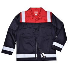 Portwest FR55 Antisztatikus és lángálló munkáskabát sötétkék-piros munkaruha