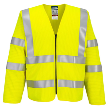 Portwest FR616 Bizflame Hi-Vis lángálló cipzáras mellény sárga munkaruha