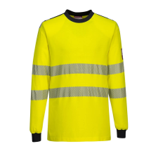 Portwest FR701 WX3 Lángálló Hi-Vis póló (sárga/tengerészkék, XL) láthatósági ruházat