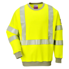 Portwest FR72 Hi-Vis lángálló antisztatikus pulóver sárga munkaruha