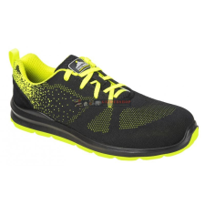 Portwest FT25 Steelite Aire Trainer Védőcipő (40) S1P (fekete/zöld) munkavédelmi cipő