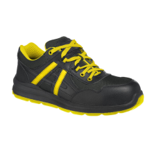 Portwest FT60 Mersey Védőcipő S1P SRC (fekete/sárga, 47) munkavédelmi cipő