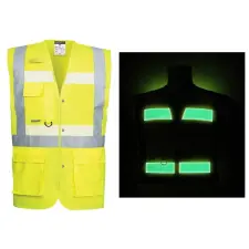 Portwest G476 glowtex vezetői mellény (4xL) munkavédelmi ruházat munkaruha