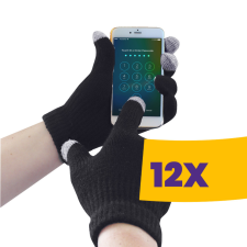 Portwest GL16 Touchscreen (érintőképernyős eszközökhöz) kötött kesztyű fekete (Karton - 12 pár) védőkesztyű