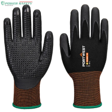 Portwest GP Grip 15 Nitril Mikrohabos pöttyözött kesztyű - Fekete