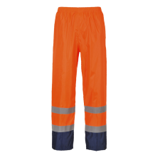 Portwest H444 Hi-Vis Classic Contrast Esőnadrág (narancs/navy, XL) láthatósági ruházat