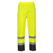 Portwest H444 Hi-Vis Classic Contrast Esőnadrág (sárga/fekete, S) láthatósági ruházat