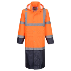 Portwest H446 Hi-Vis esőkabát (122 cm) narancs-tengerészkék