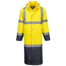 Portwest H446 Hi-Vis esőkabát (122 cm) sárga-tengerészkék láthatósági ruházat