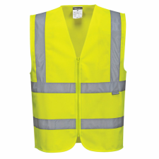 Portwest Hi-Vis cipzáras mellény láthatósági ruházat
