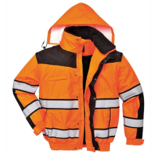 Portwest Hi-Vis Classic Bomber dzseki (narancs/fekete, S)