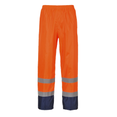 Portwest Hi-Vis Classic Contrast esőnadrág Orange/Navy XS