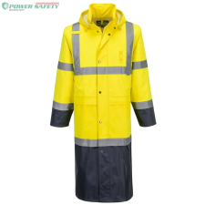 Portwest Hi-Vis Contrast Raincoat 122cm - Sárga/Navy láthatósági ruházat