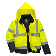 Portwest Hi-Vis kéttónusú bomber kabát láthatósági ruházat