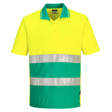 Portwest Hi-Vis Kéttónusú könnyű póló S/S Yellow/Teal 4XL