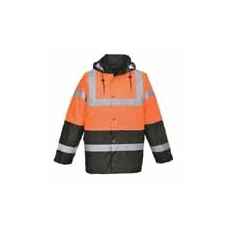 Portwest Hi-Vis Kéttónusú Traffic kabát S467 Narancs/Fekete XXL méret