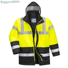 Portwest Hi-Vis Kéttónusú Traffic kabát - Sárga/Fekete