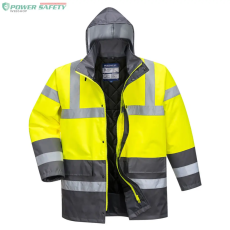 Portwest Hi-Vis Kéttónusú Traffic kabát - Sárga/Szürke