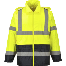 Portwest Hi-Vis klasszikus kontrasztos esődzseki (sárga/tengerészkék, 3XL)