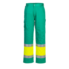 Portwest Hi-Vis könnyű, kéttónusú Combat nadrág Yellow/Teal XXL