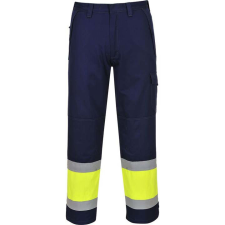 Portwest Hi-Vis Modaflame nadrág (sárga/tengerészkék, L) láthatósági ruházat