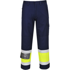 Portwest Hi-Vis Modaflame nadrág (sárga/tengerészkék, S)