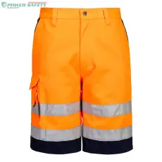 Portwest Hi-Vis rövidnadrág - Narancs/Navy