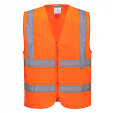 Portwest Hi-Vis zippzáras mellény (narancs, M) láthatósági ruházat