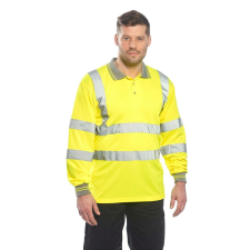 Portwest HiVis hosszú ujjú póló - S277 S sárga láthatósági ruházat