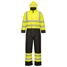 Portwest HiVis kontraszt védőoverall - párnázott PORTWEST-S485 XXL fekete és sárga láthatósági ruházat