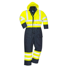 Portwest Jól látható kontrasztos overál - sárga és sötétkék béléssel, 3XL láthatósági ruházat